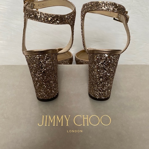 🔥HOST PIC🥳😍JIMMY CHOO Kambree Glitter Pumps 38 - Picture 3 of 4